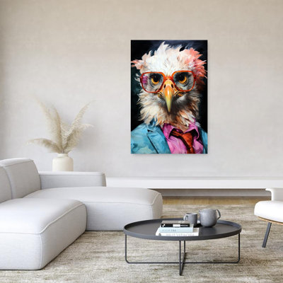 Dapper Eagle Portrait Modern Contemporary Bird Eagle Portrait Wall Art