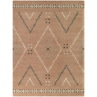Arthar Geometric Shag Area Rug