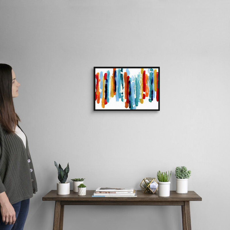 Captive Color I - reproduction d'art sur toile, H 13,7 po x l 19,7 po x P 1,75 po, Cadre flottant noir