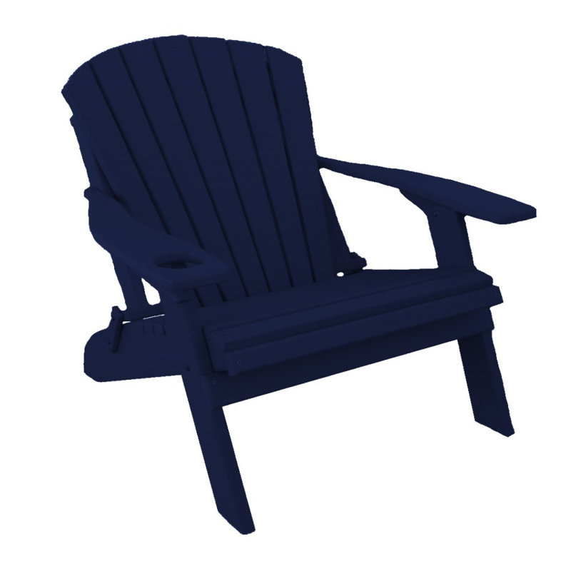 Foldable Outdoor Adirondack Chair, Patriot Blue