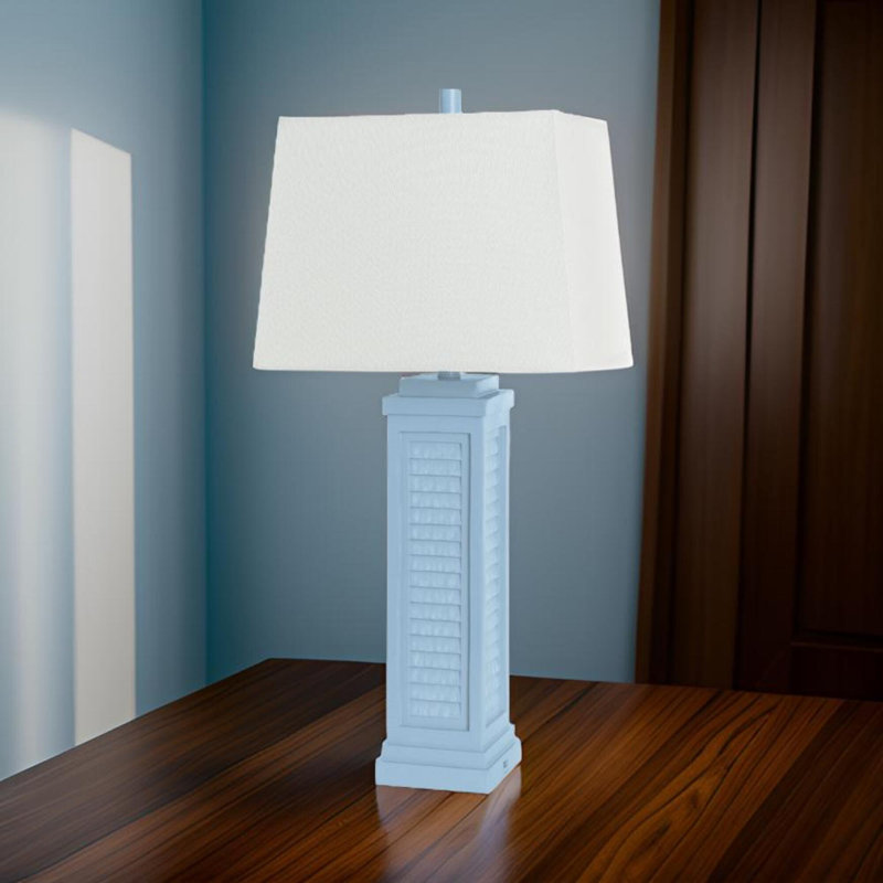 Tabetha - Lampe de table 32 "avec USB - ensemble de 2 - finition bleue, Bleu