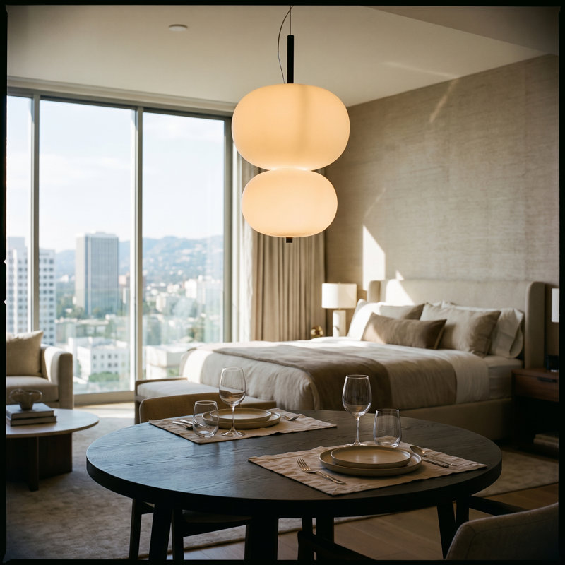 Ilargi 2 - Light LED Pendant, Dark Wood