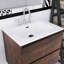 Meuble-lavabo mural 24 po avec lavabo en céramique blanche-1042980475
