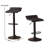 Belham Swivel Black Bonded Leather Adjustable Bar Stool, Set Of 2, Perfect For Modern And Versatile Seating Solutions