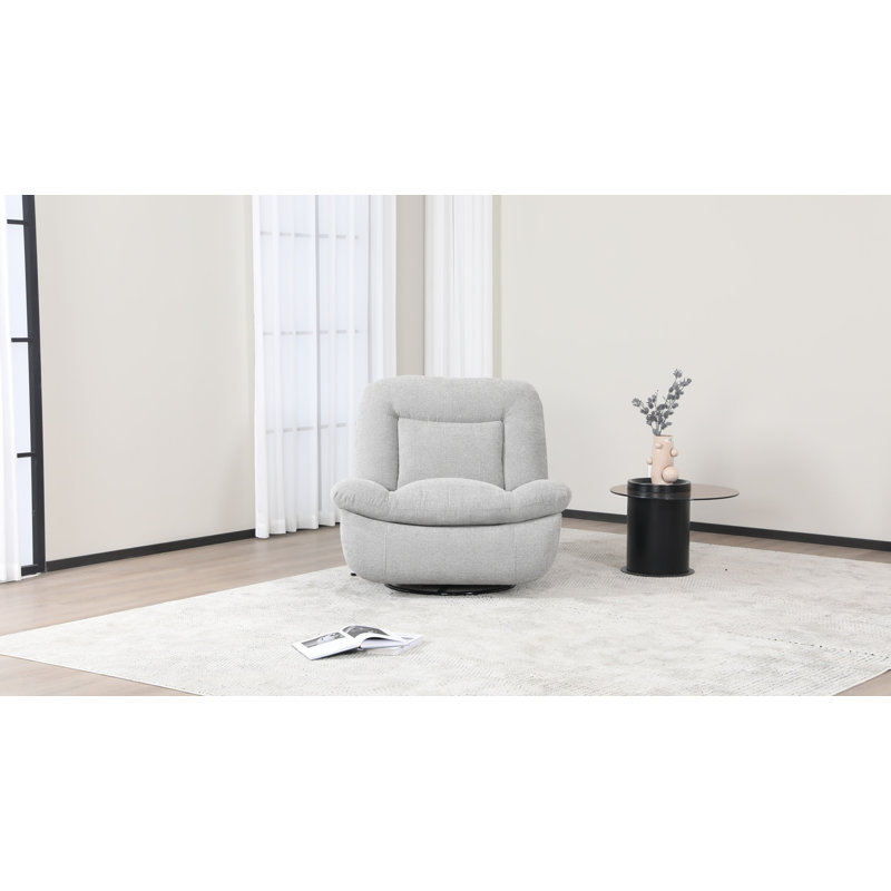 Bustamente Upholstered Accent Chair, Grey