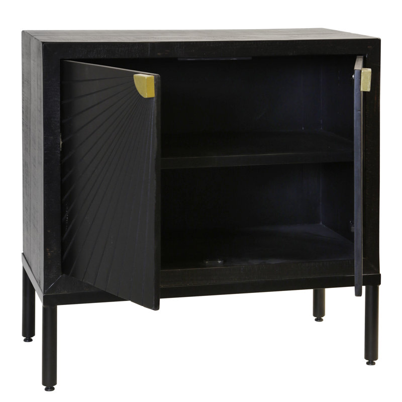 Sunshine 2-Door Console - Ebony & Gold