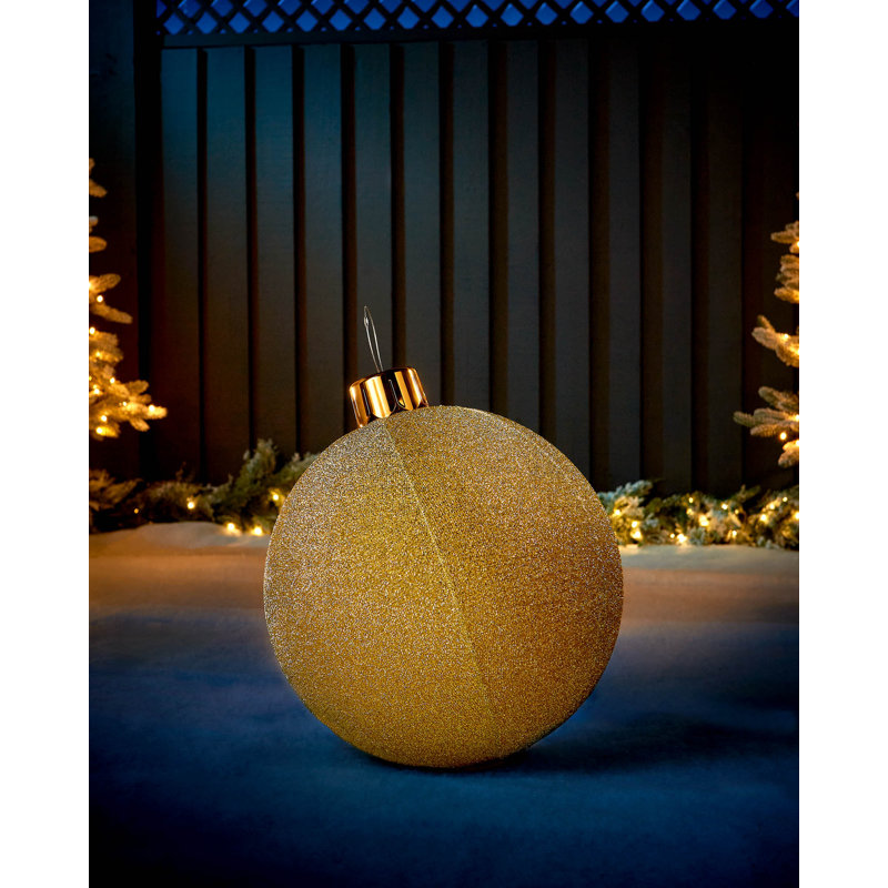 PVC Bauble, 45.72cm H x 45.72cm W x 45.72cm D, Gold
