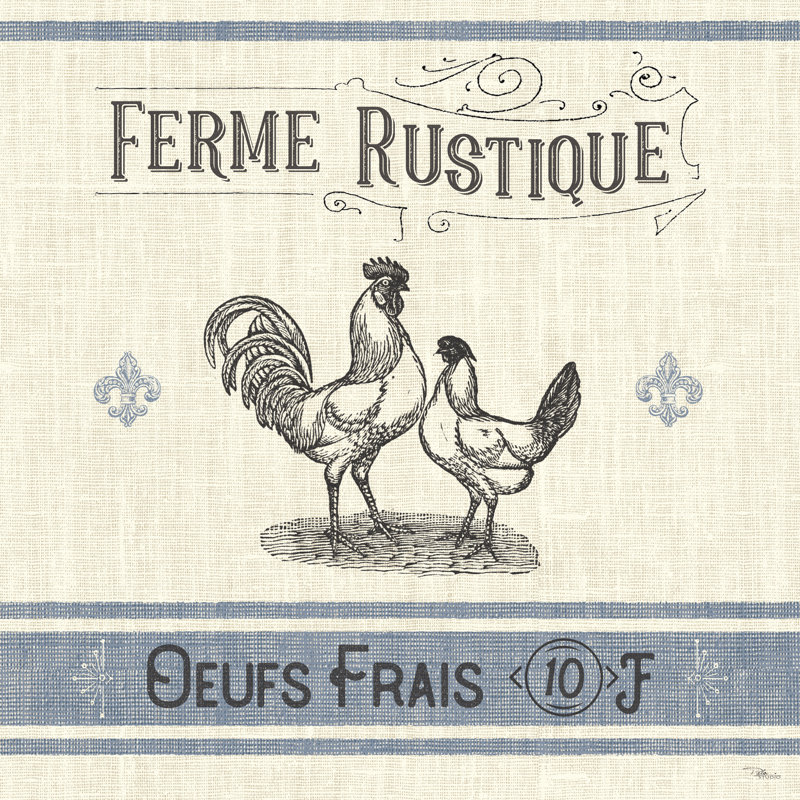 Maison de campagne française II, H 30 po x l 30 po