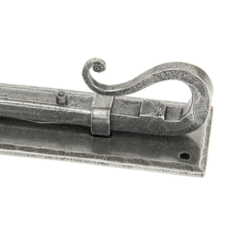 Shepherd's Crook Universal Bolt, 5.2cm H x 15.8cm W x 5cm D, Pewter Patina