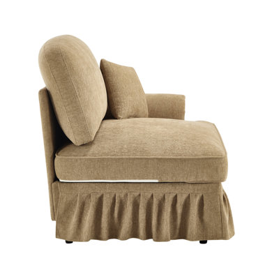 Sofa RSF Chenille W/1 Pillow -Light Coffee