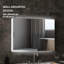 Armoire à pharmacie lumineuse avec miroir, miroir de salle de bain mural 26 po x 36 po avec rangement, armoire murale de salle de bain 3 couleurs avec charge USB, tablette réglable