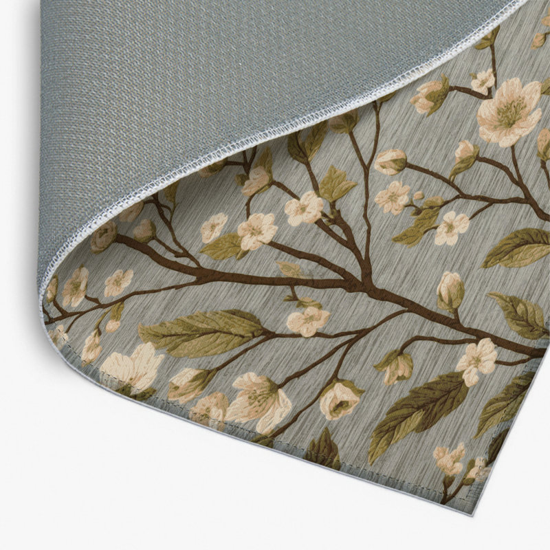 Botanical Brown Indoor and Outdoor Area Rug, Rectangle 2' x 3'