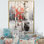 Bois de bouleau blanc et rouge en hiver sur toile