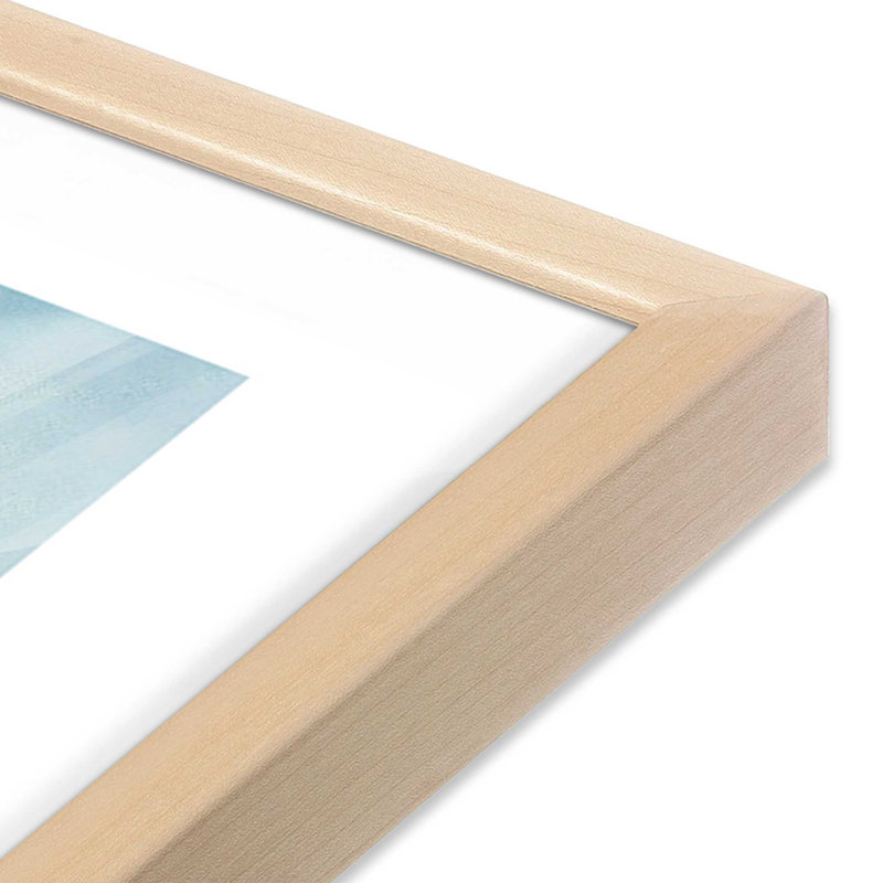«Waves and Palms Drift», reproduction encadrée, H 12 po x l 15 po, Érable brut