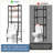 68" Industrial Over-the-Toilet Storage Rack, 4-Tier Space-Saving Bathroom Organizer with Manufactured Wood Shelves and Metal Frame, Black-249815911-244257095