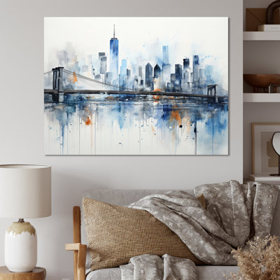 Grey Blue Minimalism Urban Euphoria II - Minimalism Framed Art