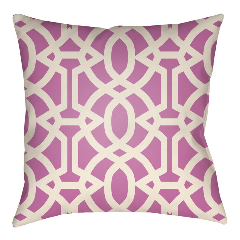 Litchfield Massey Geometric Outdoor Throw Pillow, 22" x 22", Royal Blue/Ivory