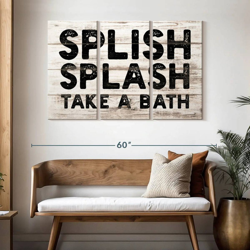 Ketti Funny Bathroom Splash, 32" H x 50" W