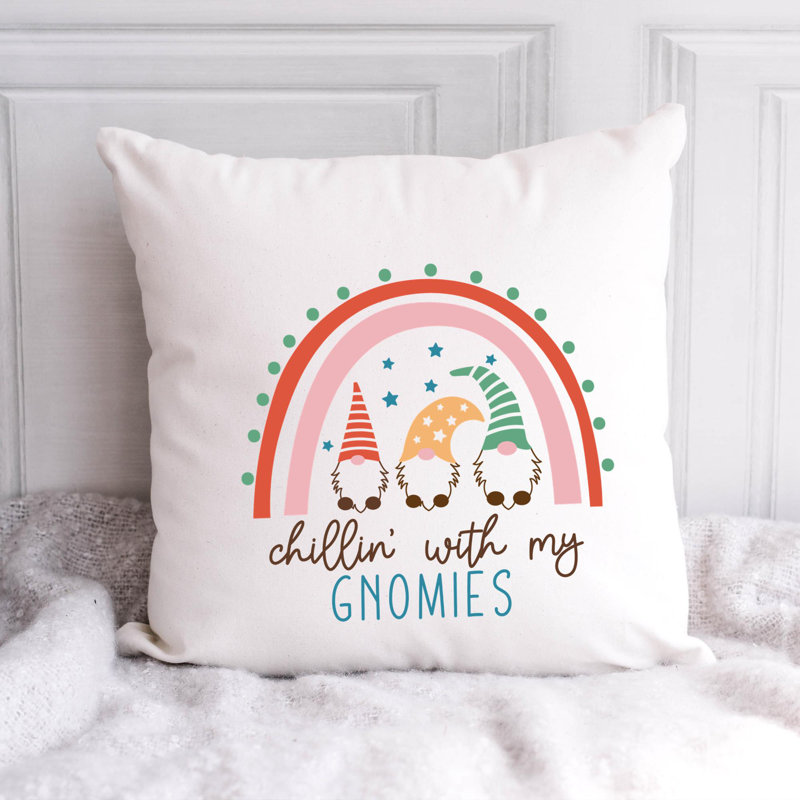 ChristmasRainbow-05 Reversible Throw Pillow, 16" x 16"