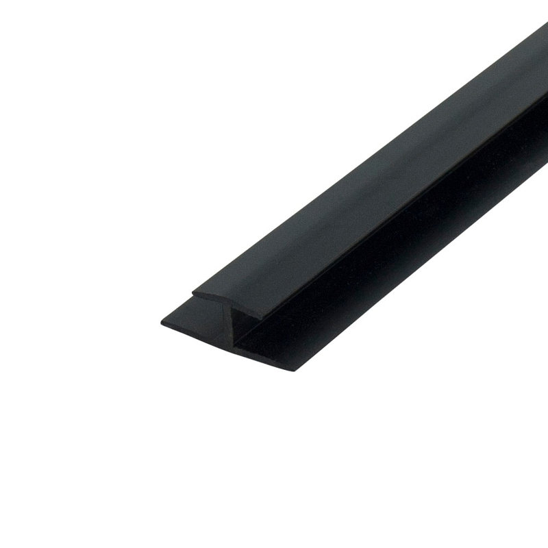 ABS 1 / 4po | Séparateur de moulure | (5) pièces de 96 po de longueur, Noir, noir, noir, noir