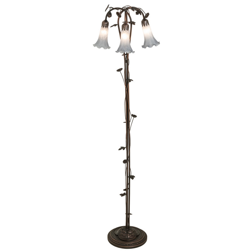 Pond Lily 58'' Mahogany Bronze Tree Floor Lamp