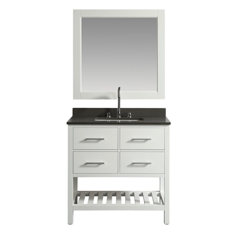 Ensemble de meuble-lavabo de salle de bain simple avec miroir 36 po Highland Creek
