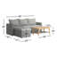 Ensemble de conversation modulaire en rotin avec coussins 3 pièces Genesis