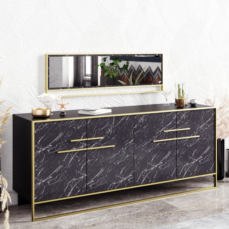 Buffet large 71 po Burwell, Noir