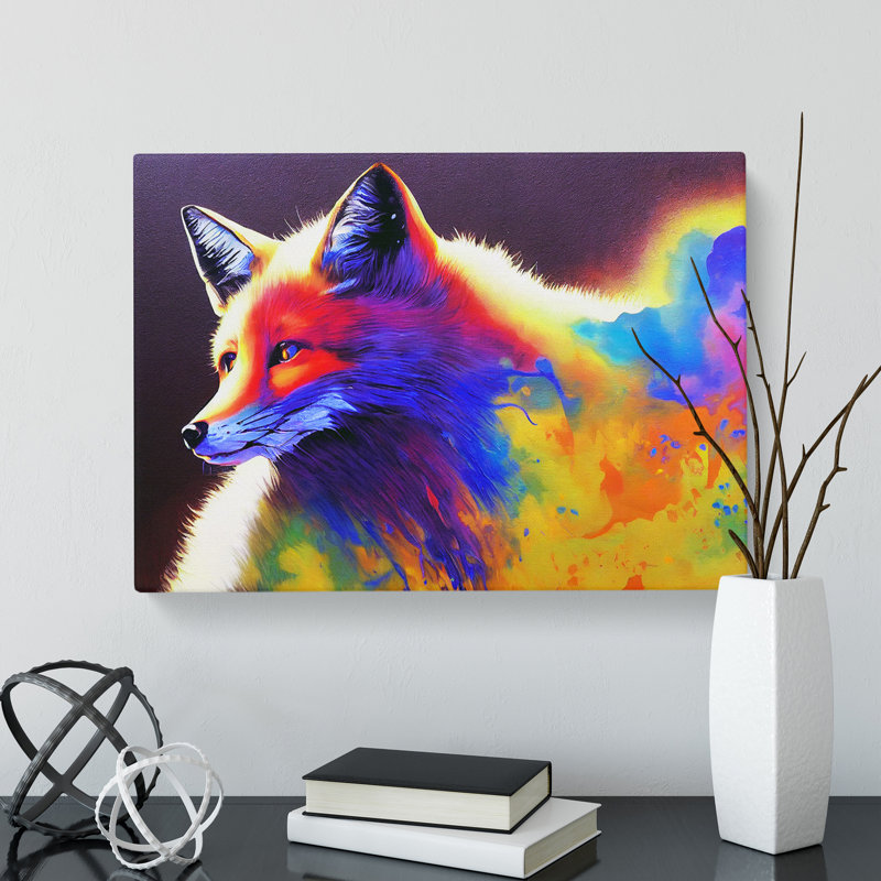 Mind Bending Fox Abstract - Wrapped Canvas, 50cm H x 76cm W x 3cm D
