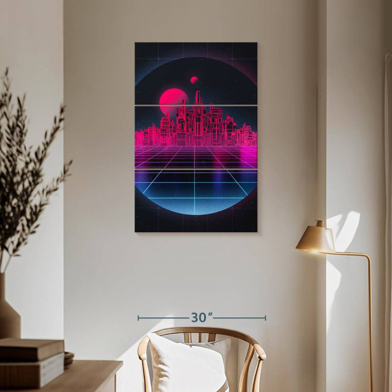 Kelan rose néon City, H 57 po x l 36 po