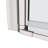 1 3/8" Adjustment,Universal Pivot Shower Door, Open Outside, With 1/4" Tempered Glass