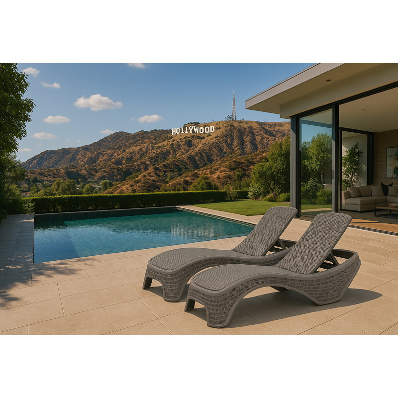 Ingifrith 200cm Long Reclining Single Chaise, Grey