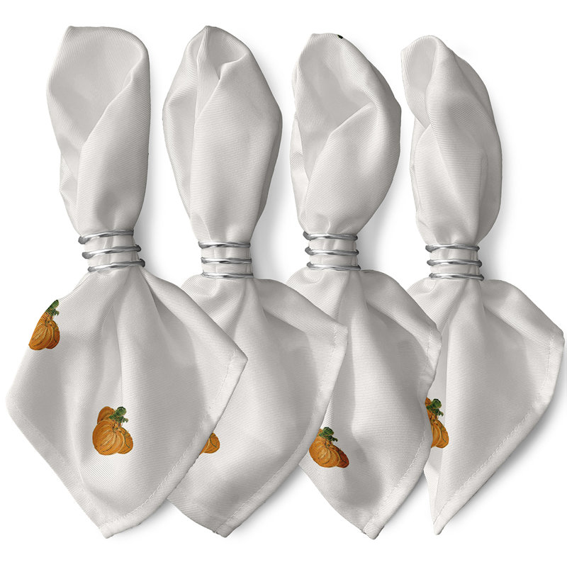 Ensemble de serviettes 4 pièces Tres Calabazas, L 18 po x L 18 po, Ivoire