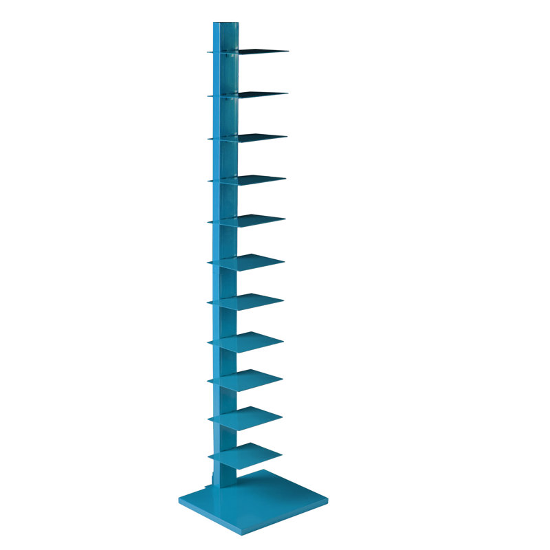 St Catherine Bookcase, Cyan, (11 Shelves) 65.25" H x 15.75" W x 16" D