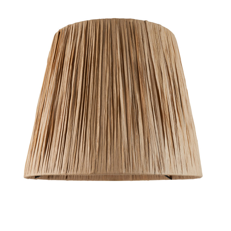 Raffia Lamp Shade finished in Natural Raffia, 26cm H x 23cm W x 32cm D