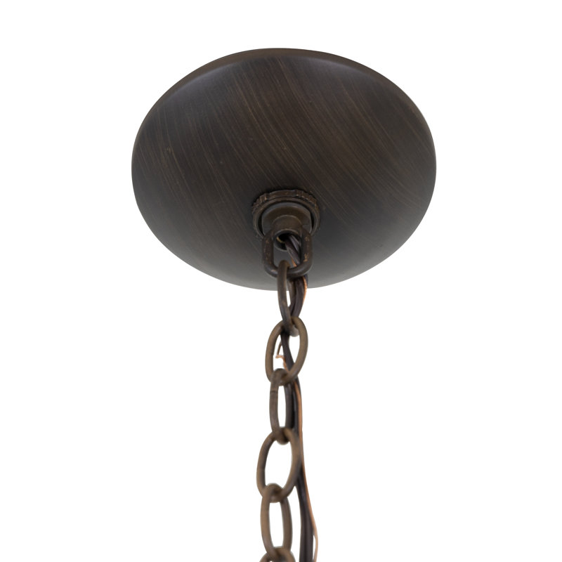 Luminaire suspendu unique à 3 lumières Babin, Café, H 21 po x l 16 po x P 16 po