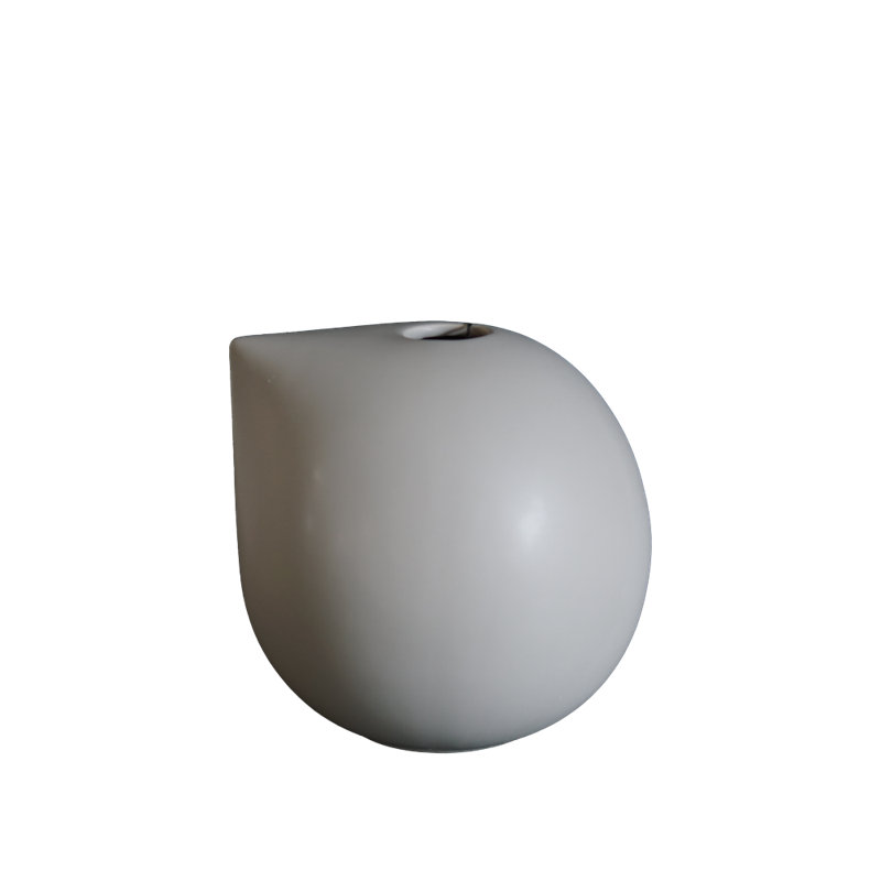 Vase de table en céramique, Gris, H 3,94 po x l 3,94 po x P 3,94 po
