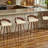 Hesson 25" Counter Height Swivel PU Leather And Walnut Wood Bar Stool-317792283