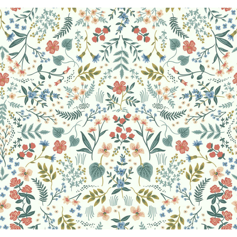Papier peint L 27 pi x l 27 po Wildwood, Corail