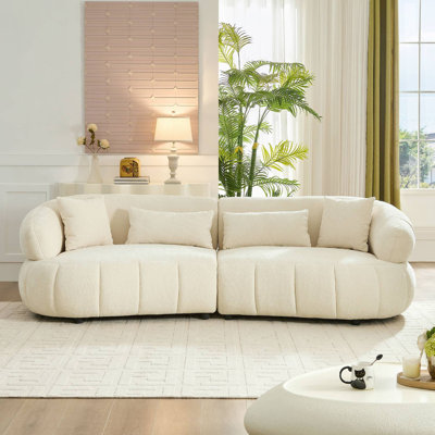 102" Upholstered Curved Sectional Sofa