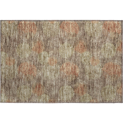 Tapis brun Prisco lavable à la machine de qualité supérieure