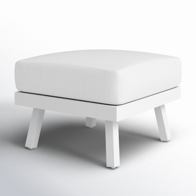 Armando Upholstered Outdoor Ottoman with Sunbrella® Cushion