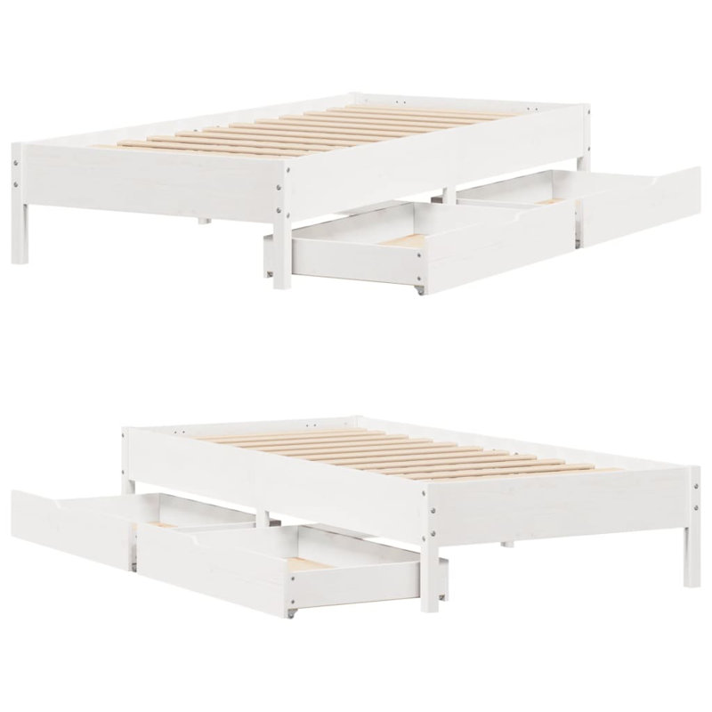Chapelcrest Solid Wood Storage Bed, Single (3'), White