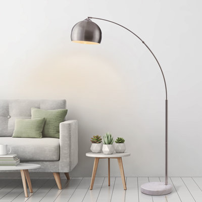 Perlis 68.1" Arc Floor Lamp with Solid Marble Base