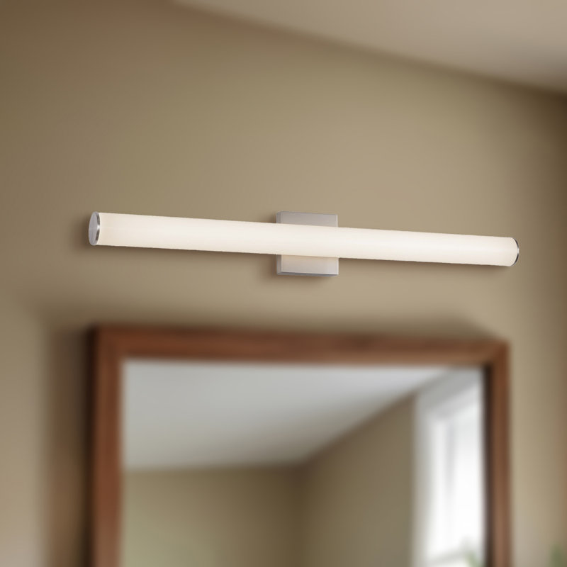 Rico 36-in Black dimmable LED Wall Sconce, Nickel