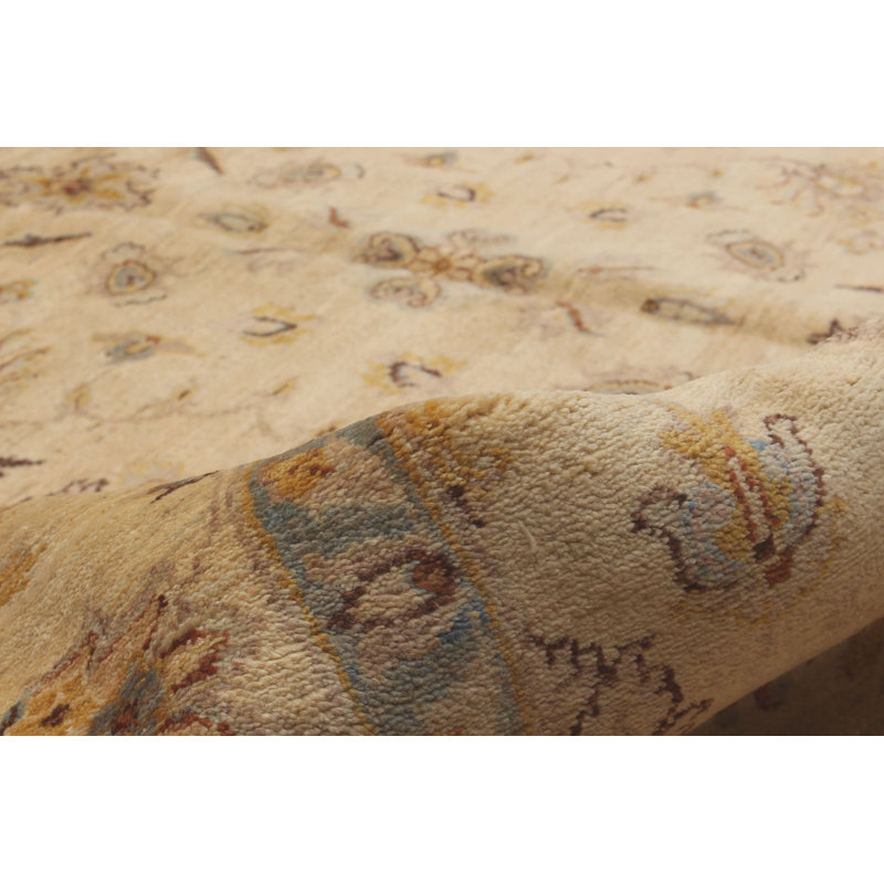 Tapis de zone en laine chobi 8 pi x 10 pi 3 po one-of-kind à la main noué la new age Kalyssa
