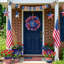 Couronnes patriotiques pour la porte d'entrée, décorations du 4 juillet