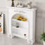 Foyer autoportant en bois manufacturé blanc-456984850