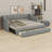 Sleek Upholstered Daybed Frame with Two Storage Drawers
