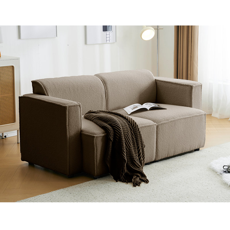 Xena Fabric Loveseat, Taupe Fabric
